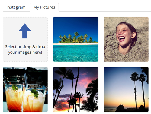 screenshot of the new Picpack upload feature